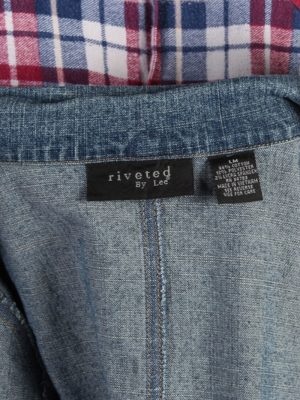 Vintage LEE Womens Riverted Denim Jacket M/L Navy -DJ1279-53733