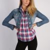 Vintage Amethyst Womens Denim Jacket S/M Navy -DJ1281-0