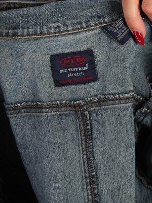 Vintage One Tuff Babe Womens Stretch Denim Jacket XL Navy -DJ1288-53769