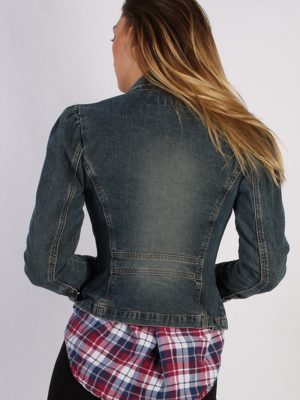 Vintage Paris Blues Womens Denim Jacket XS/S Navy -DJ1292-53786