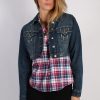 Vintage Rommates Womens Denim Jacket Navy -DJ1305-0
