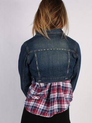 Vintage Rommates Womens Denim Jacket Navy -DJ1305-53835