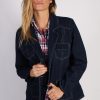 Vintage D&CO Womens Denim Jacket L/XL Navy -DJ1306-0