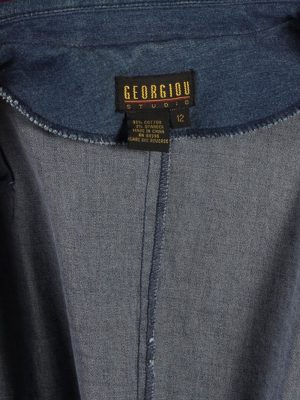 Vintage Ceorgiou Studio Womens Denim Jacket M Navy -DJ1307-53844