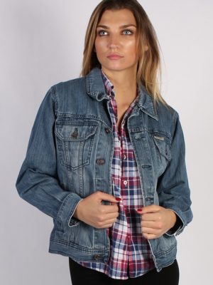 Vintage Rica Lewis Unisex Denim Jacket L Navy -DJ1314-0