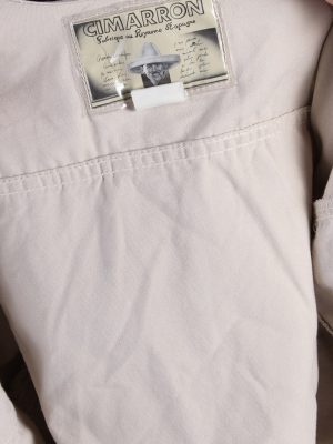 Vintage Cimarroon Womens Hoodie Denim Jacket M Beige -DJ1339-53971