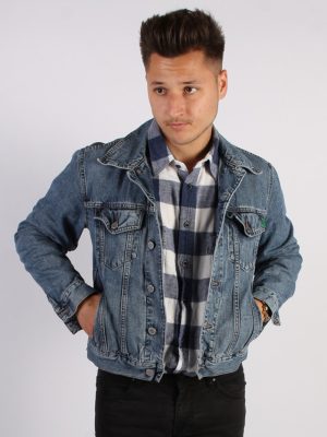Vintage United Color of Benetton Unisex Denim Jacket S Blue -DJ1341-0