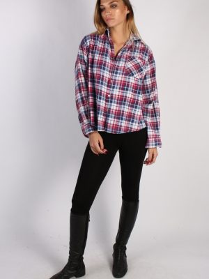 Vintage Unisex Checked Flannel Shirt - M , L Multi - SH2903-52903