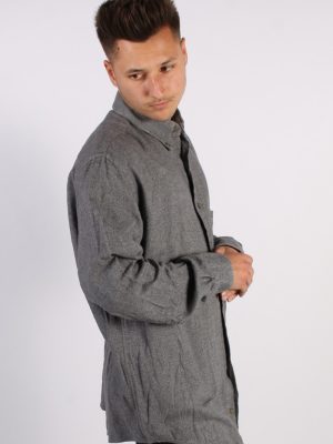 Vintage Mise AU Green Mens Herringbone Shirt - XL Grey - SH2908-54544