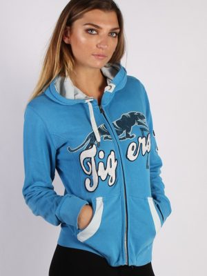 Vintage LTB Tigers Unisex Hoodie XL Blue -SW1671-53484