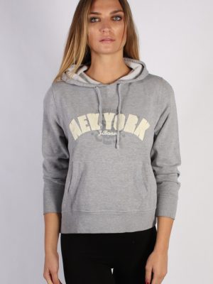 Vintage John Baner New York Womens Hoodie XL Grey -SW1672-0
