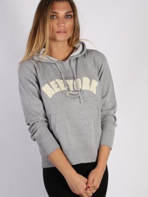 Vintage John Baner New York Womens Hoodie XL Grey -SW1672-53486