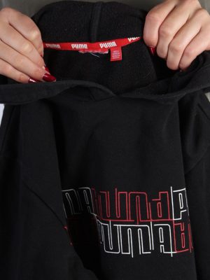 Vintage Puma Patter Unisex Hoodie L Fume -SW1707-53628