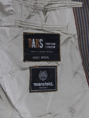 Vintage Mansfeld Exclusive Striped Blazer Jacket - L Multi - BR749-57277