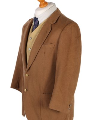 Vintage Burberry's Adria Camel Blazer Jacket - M Mocha - BR761-57323