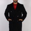 Vintage Genuine Retro Jacket Coat Chest:45 Black -C797-0