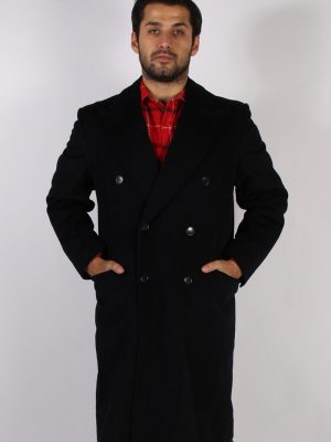 Vintage Genuine Retro Jacket Coat Chest:45 Black -C797-0