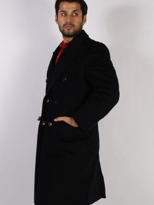 Vintage Genuine Retro Jacket Coat Chest:45 Black -C797-69343