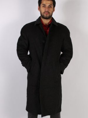 Vintage Berry Adams Italian Jacket Coat Chest:46 Black -C802-0