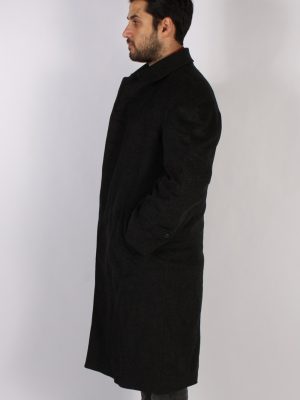 Vintage Berry Adams Italian Jacket Coat Chest:46 Black -C802-69363