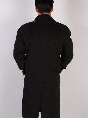 Vintage Berry Adams Italian Jacket Coat Chest:46 Black -C802-69364