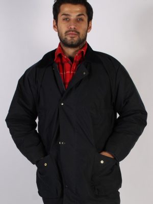 Vintage Royal Paddock Retro Waxed Coat Jacket Chest:48 Navy -C812-0
