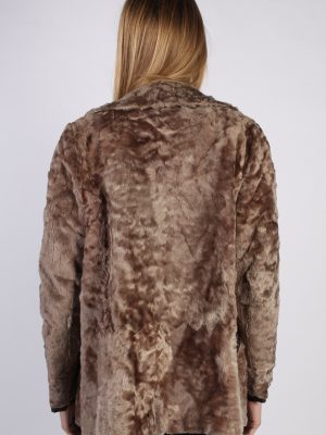 Vintage Ruhl Pelz Real Fur Womens Coat Jacket Bust:44 Beige -C934-70010