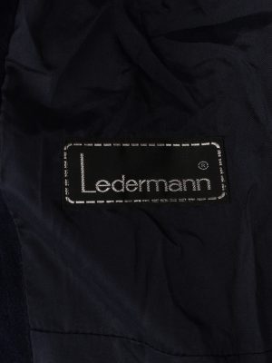 Vintage Ledermann Suede Womens Coat Jacket Bust:40 Navy -C968-70186