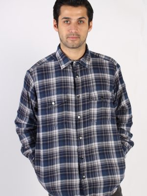 Vintage Coft & Barrow Polar Flannel Shirt - M Blue - SH3146-0