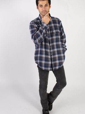 Vintage Coft & Barrow Polar Flannel Shirt - M Blue - SH3146-71227