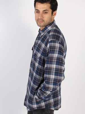 Vintage Coft & Barrow Polar Flannel Shirt - M Blue - SH3146-71228