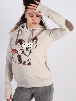 Vintage Clockhouse Womens Print Hoodie M Grey -SW1713-0