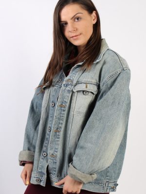 Vintage Jack & Jones Trucker Denim Jacket XXL Navy -DJ1415-72777