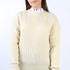 Vintage Royal Flush Round Neck Jumper M Cream -IL1322-0