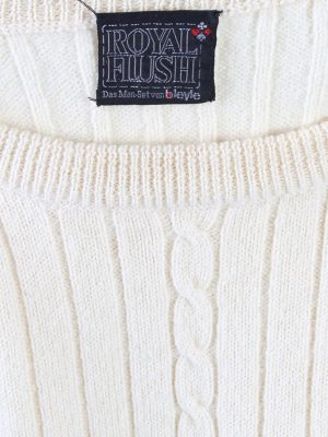 Vintage Royal Flush Round Neck Jumper M Cream -IL1322-72469