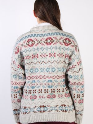 Vintage Griffe Noire Knit Round Neck Jumper M Multi -IL1359-72653