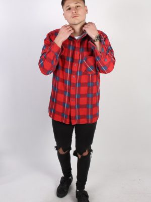Vintage Prairie Plaid Lumberjack Shirt - M Red SH3229-74137