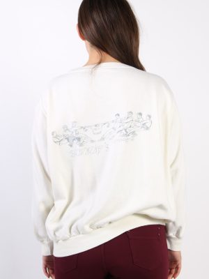 Vintage Other Brands Round Neck Sweatshirt XL Cream -SW1720-72823