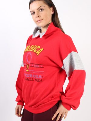 Vintage Other Brands America Boston Sweatshirt L Red -SW1750-72973