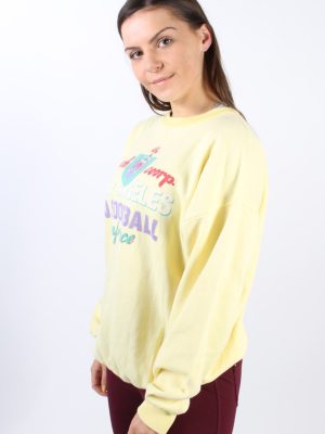 Vintage Country Wear Round Neck Sweatshirt L Yellow -SW1756-73001