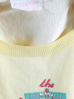 Vintage Country Wear Round Neck Sweatshirt L Yellow -SW1756-73003