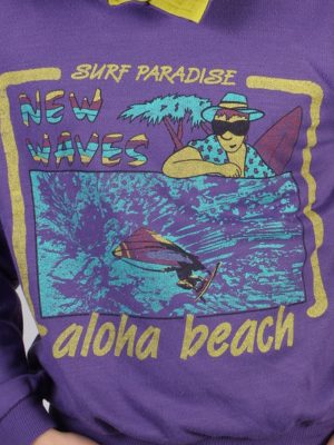 Vintage Stylish Adventure Sport Sweatshirt L Purple -SW1774-74206