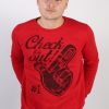 Vintage Chapter Young Print Sweatshirt M Red -SW1776-0