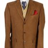 Vintage Pierre Cardin Plain Blazer Jacket Chest 44 Brown HT2120-0