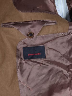 Vintage Pierre Cardin Plain Blazer Jacket Chest 44 Brown HT2120-79068