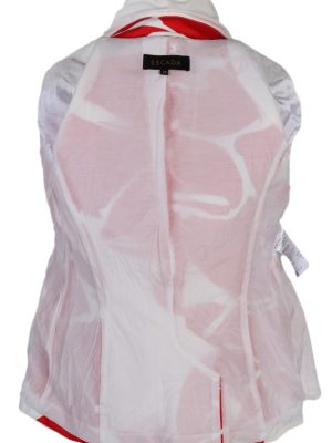 Vintage Escada Patterned Red White Jacket Coat Bust 32 Multi HT2170-78881