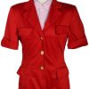Vintage Escada Margaretha Ley Jacket Coat Bust 38 Red HT2175-0