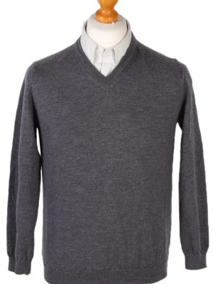 Vintage Joop V Neck Jumper M Grey -IL1396-0