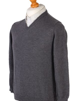 Vintage Joop V Neck Jumper M Grey -IL1396-79784