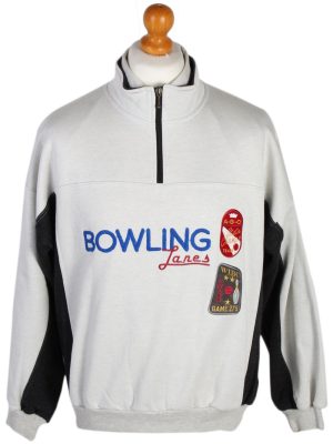 Vintage New Fast Bowling Pullover -SWeater M White -SW1783-0